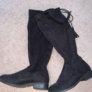 Tall black boots